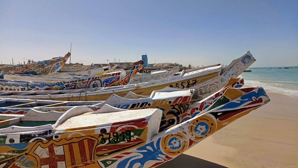 Fishing boats at the Noaukchott fish market