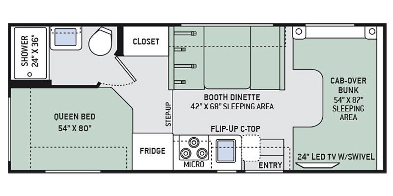 2019 Thor Motorcoach Chateau 22E floorplan