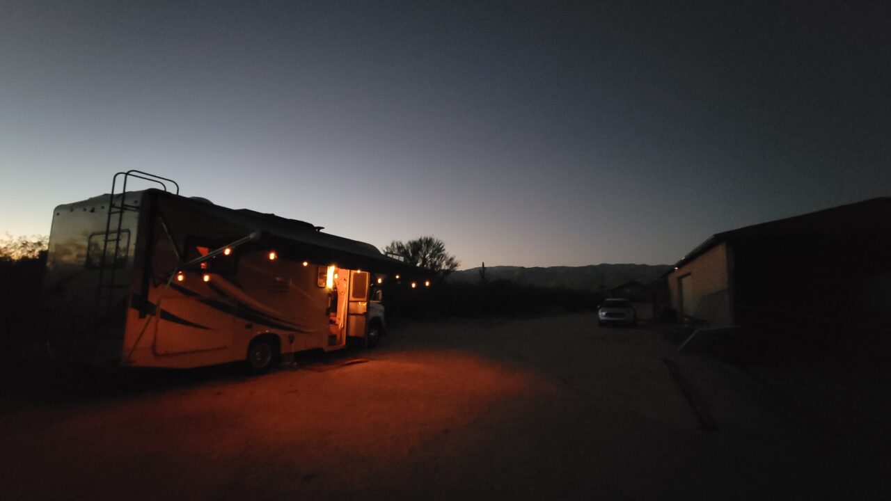 Lareine at night on the ranch in Tucson