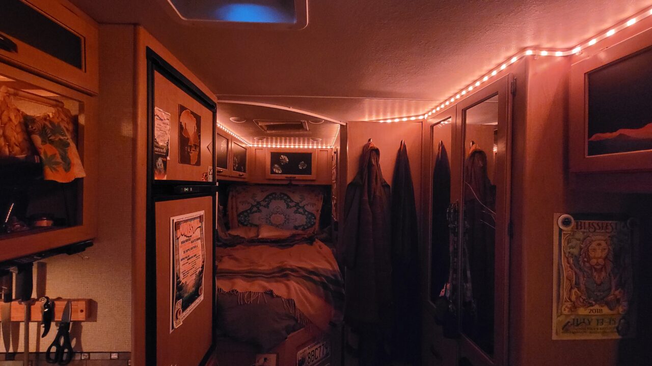 Clover's interior lights aft
