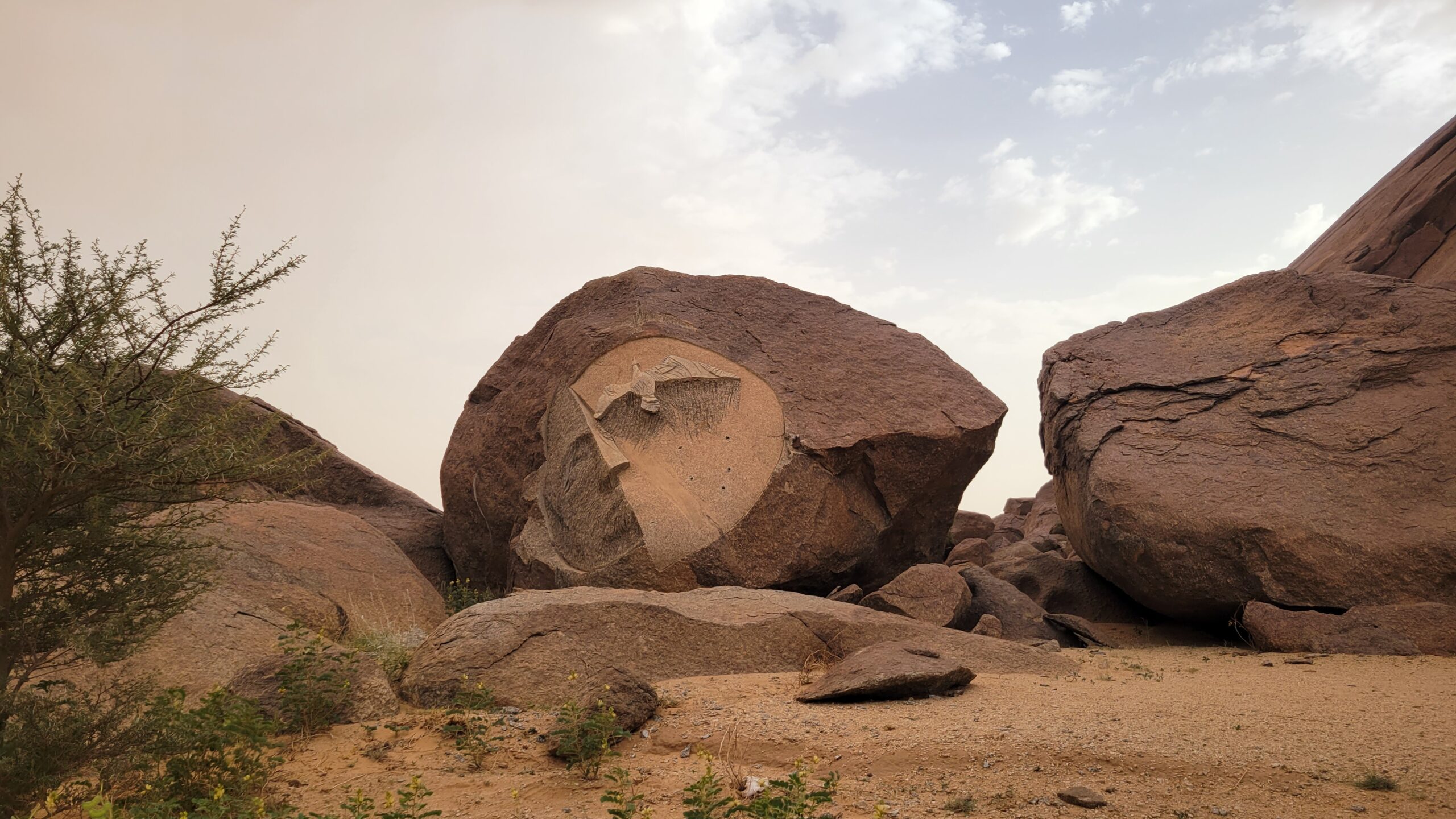Granite carving sculptures at Ben Amera, Mauritania